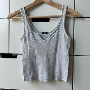 Cropped Grey Tank Top